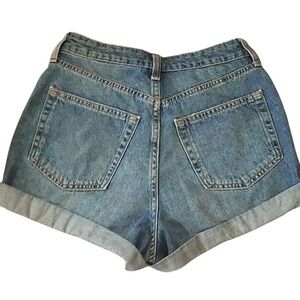 Divided Y2K High-Rise Denim Shorts Rolled Cuff Fashion Summer Casual Size 0 #64C